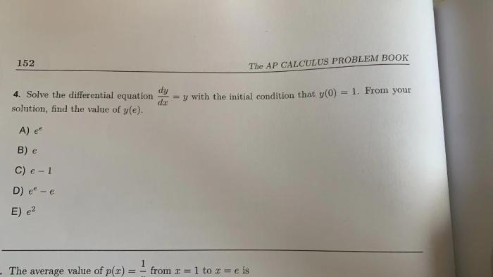 The ap calculus problem book answer key