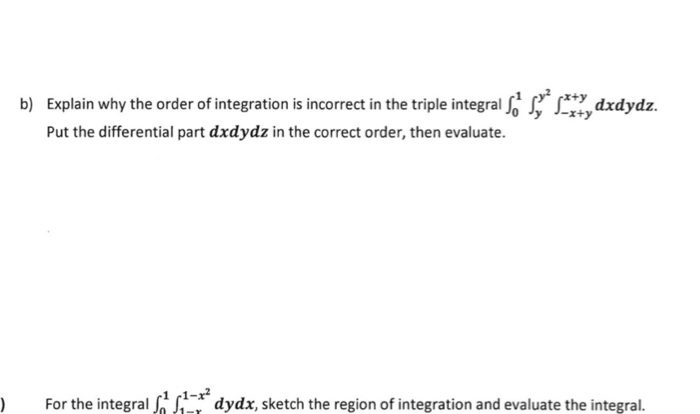 Integral evaluate iterated dy transcribed