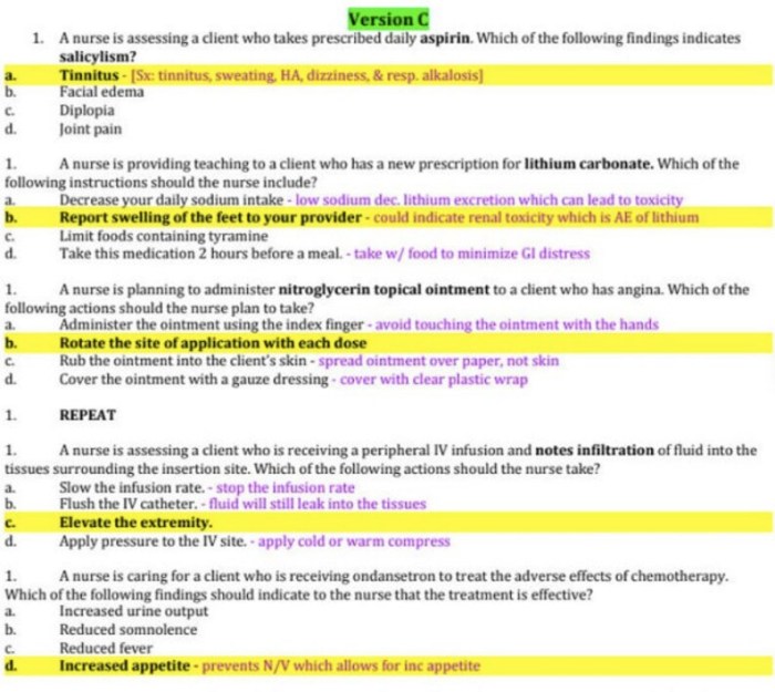 Rn pharmacology proctored exam 2019