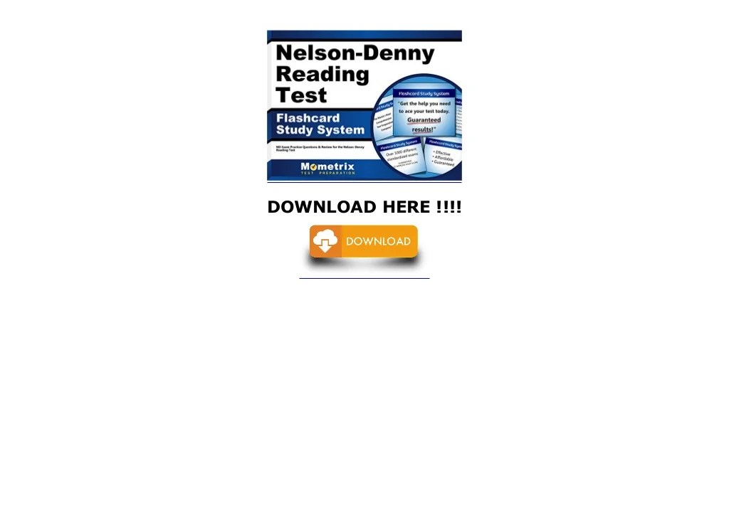 Nelson denny test practice questions