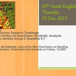 Lord of the flies socratic seminar questions