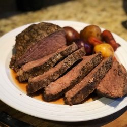 A food handler is slicing roast beef for 6 hours